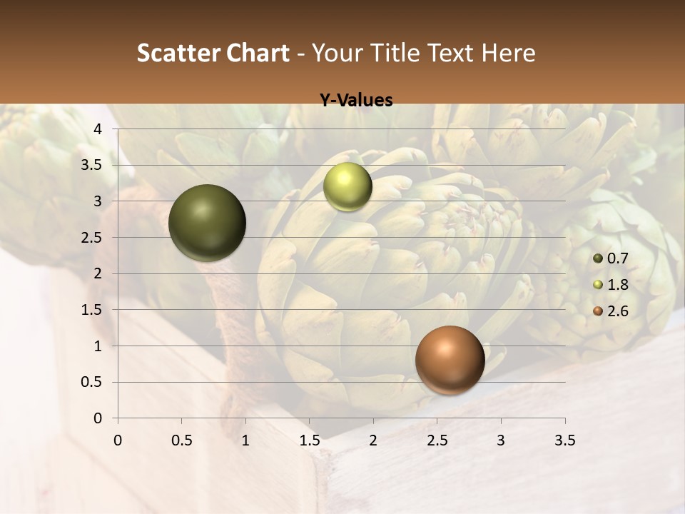 A Bunch Of Green Artichokes In A Wooden Box PowerPoint Template