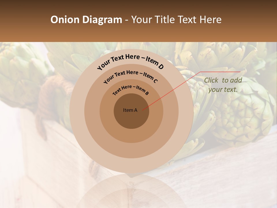 A Bunch Of Green Artichokes In A Wooden Box PowerPoint Template