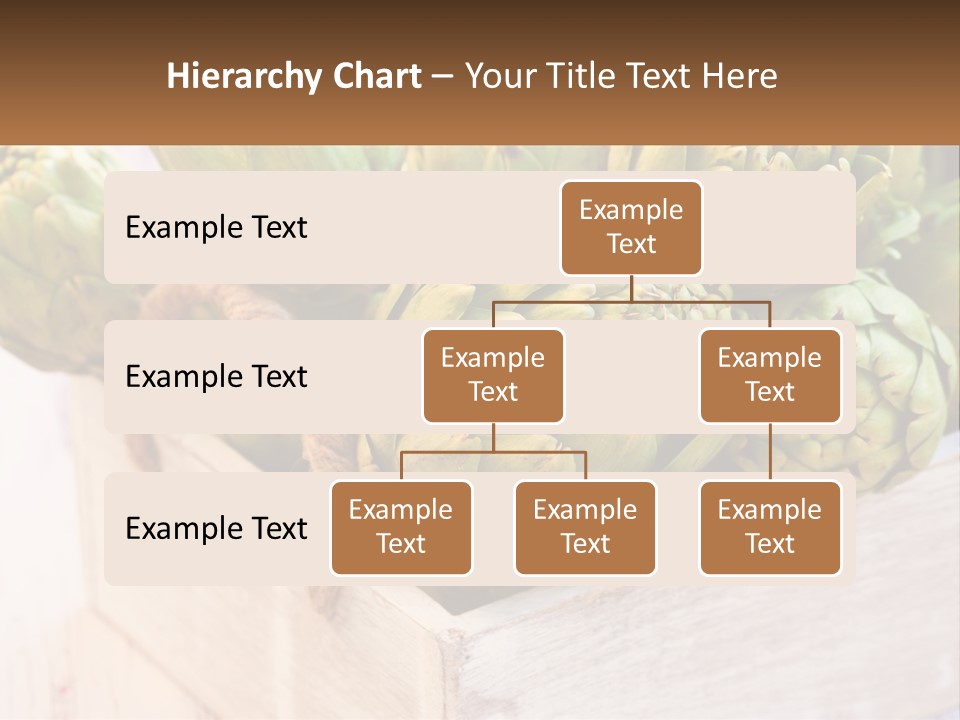 A Bunch Of Green Artichokes In A Wooden Box PowerPoint Template
