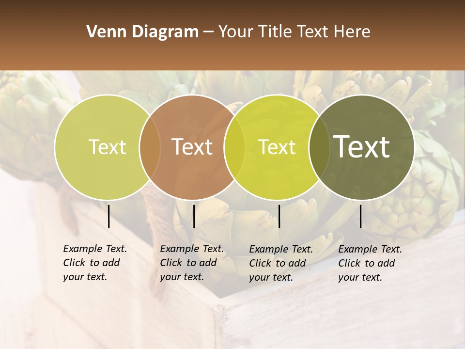 A Bunch Of Green Artichokes In A Wooden Box PowerPoint Template