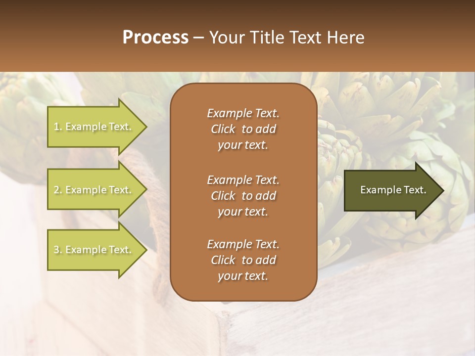 A Bunch Of Green Artichokes In A Wooden Box PowerPoint Template