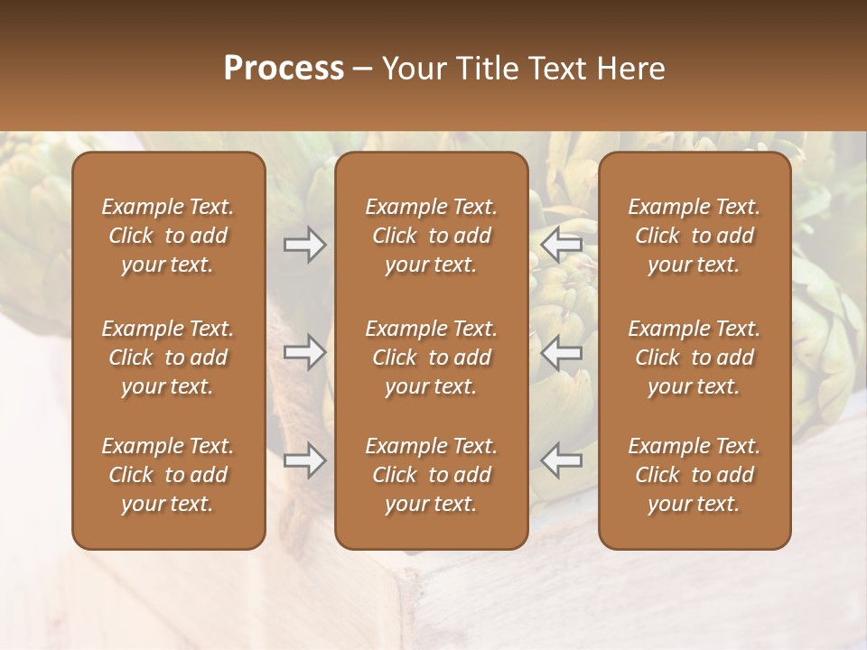 A Bunch Of Green Artichokes In A Wooden Box PowerPoint Template