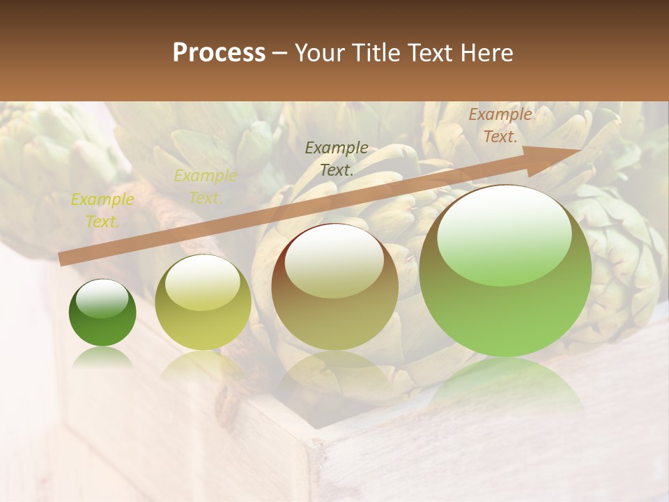A Bunch Of Green Artichokes In A Wooden Box PowerPoint Template