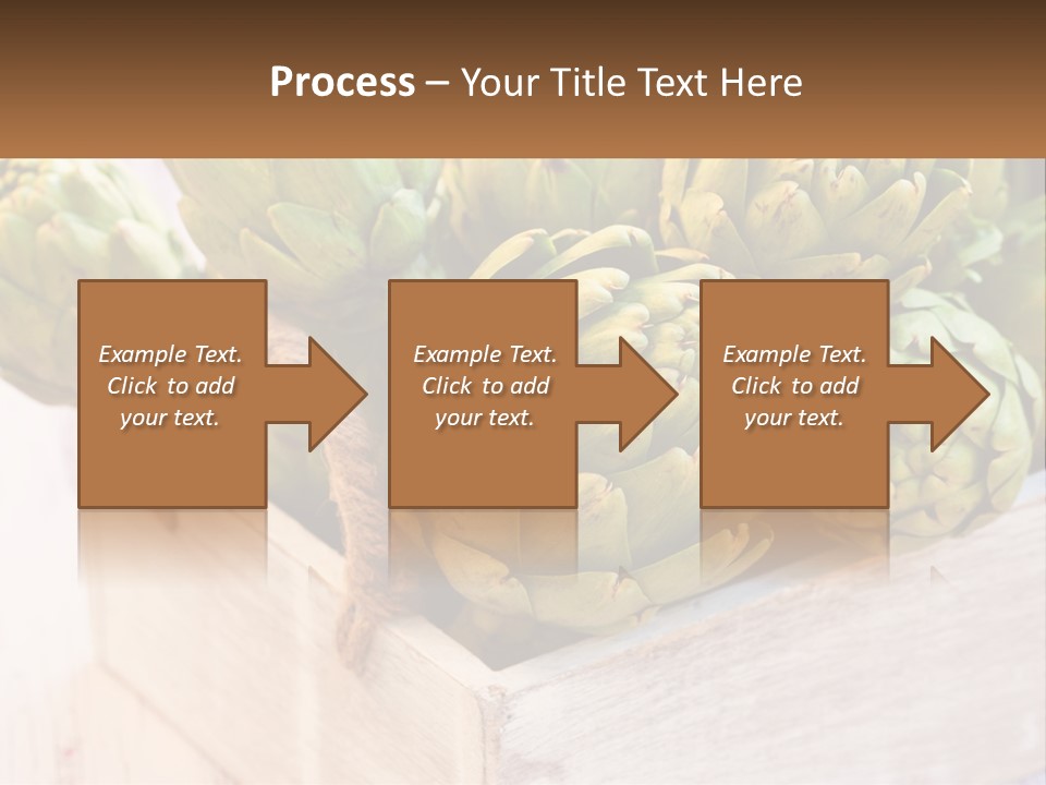 A Bunch Of Green Artichokes In A Wooden Box PowerPoint Template