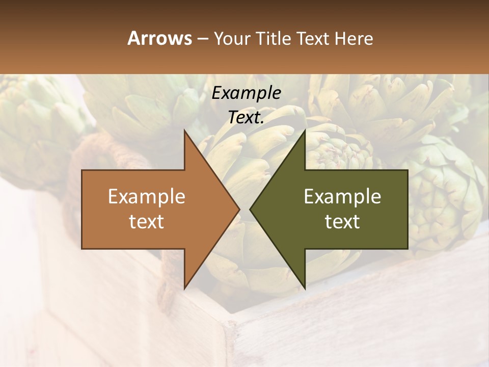A Bunch Of Green Artichokes In A Wooden Box PowerPoint Template