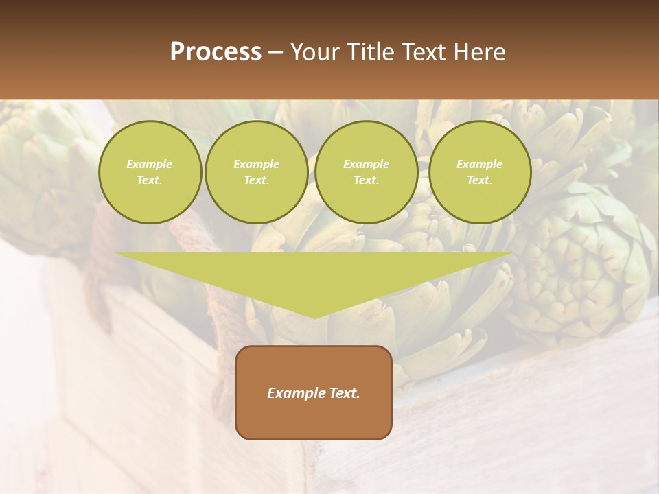 A Bunch Of Green Artichokes In A Wooden Box PowerPoint Template