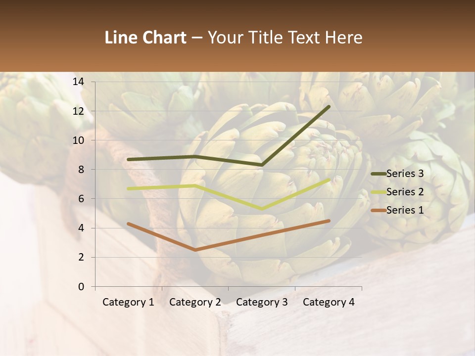 A Bunch Of Green Artichokes In A Wooden Box PowerPoint Template
