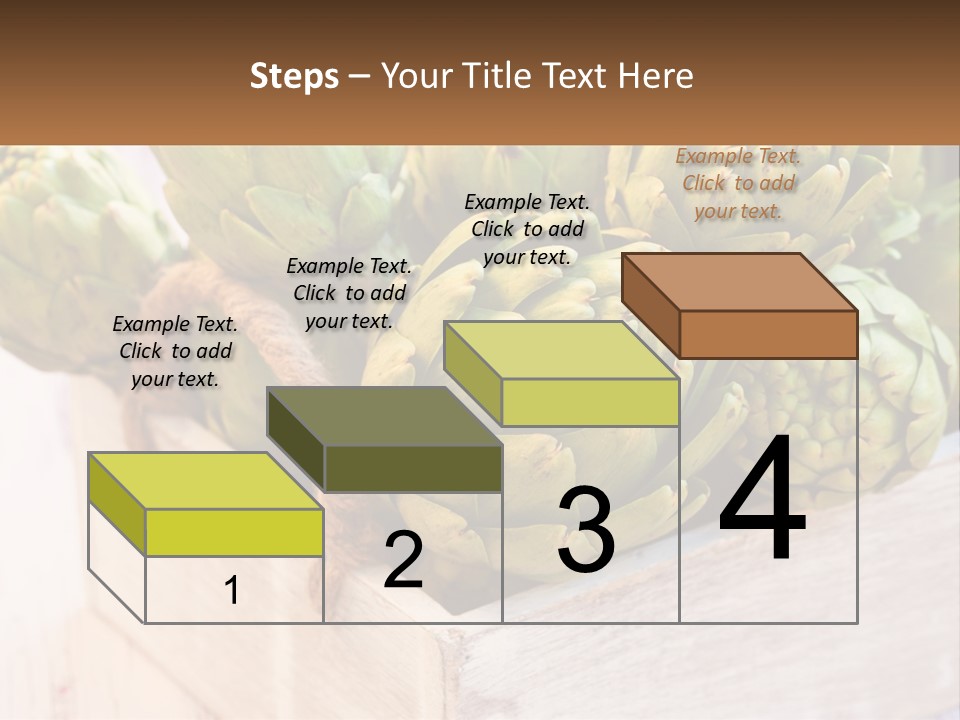 A Bunch Of Green Artichokes In A Wooden Box PowerPoint Template