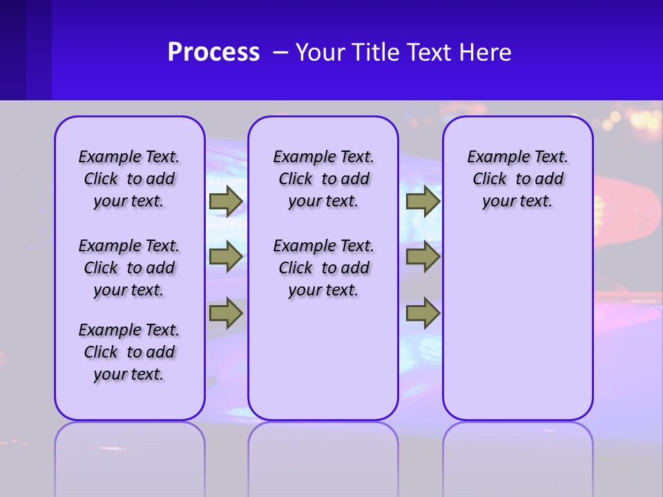 A Police Car With Its Lights On At Night PowerPoint Template