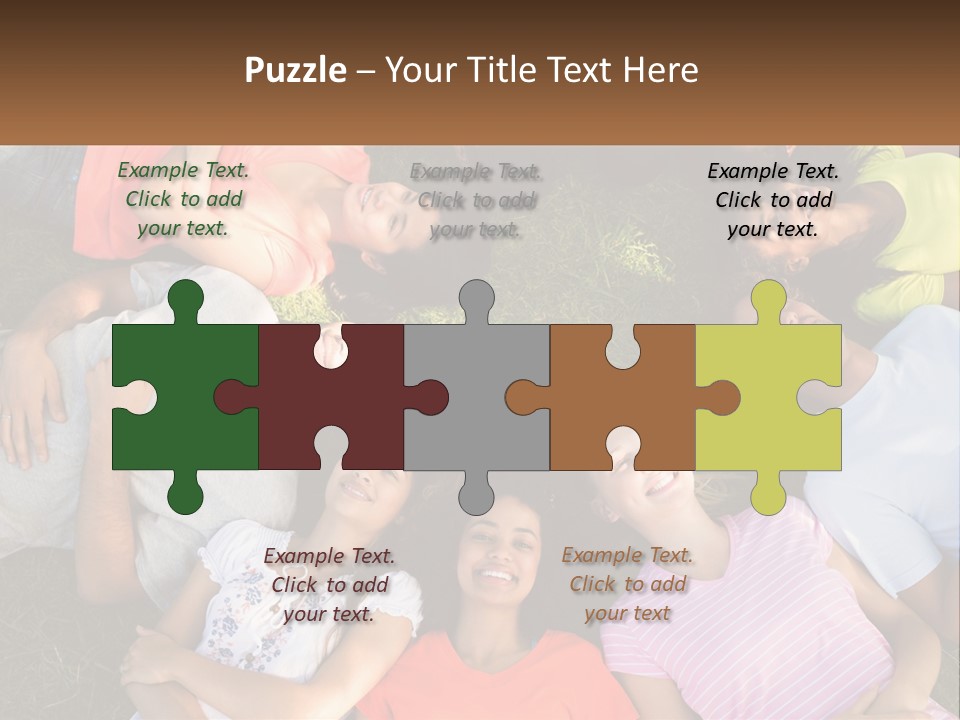 A Group Of People Laying In A Circle On The Grass PowerPoint Template