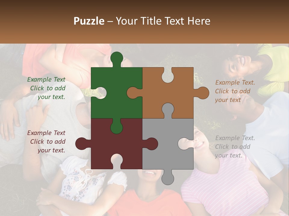 A Group Of People Laying In A Circle On The Grass PowerPoint Template