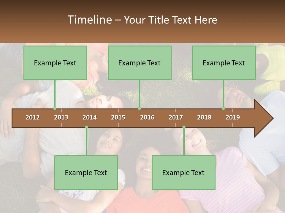 A Group Of People Laying In A Circle On The Grass PowerPoint Template