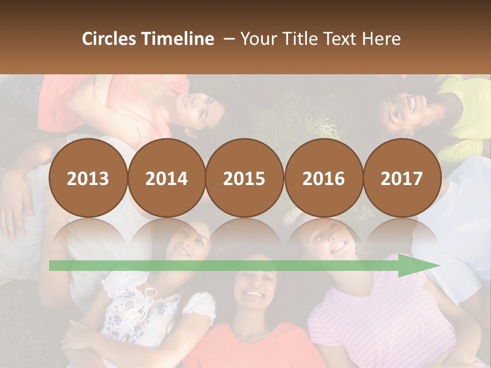 A Group Of People Laying In A Circle On The Grass PowerPoint Template