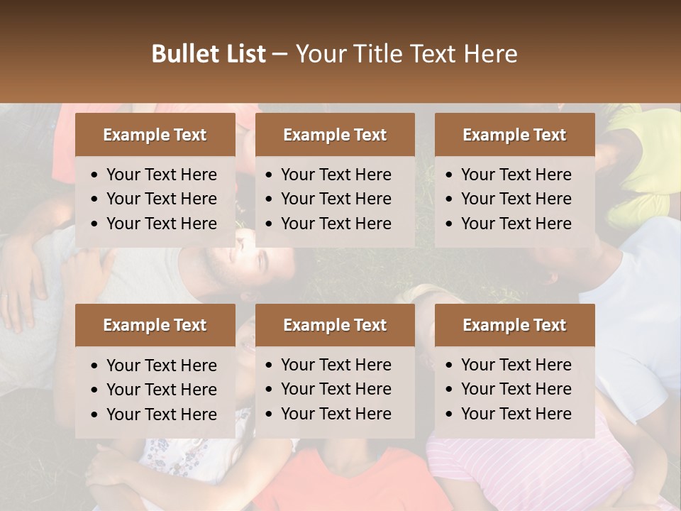 A Group Of People Laying In A Circle On The Grass PowerPoint Template