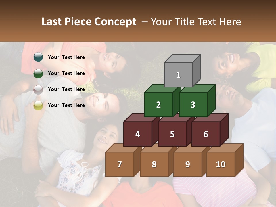 A Group Of People Laying In A Circle On The Grass PowerPoint Template