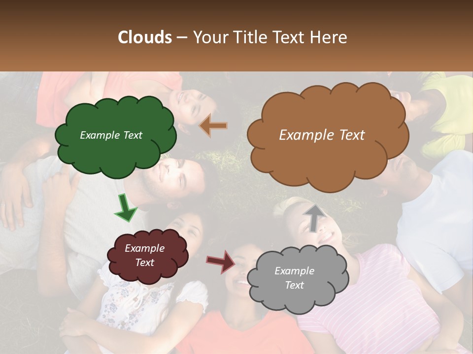 A Group Of People Laying In A Circle On The Grass PowerPoint Template