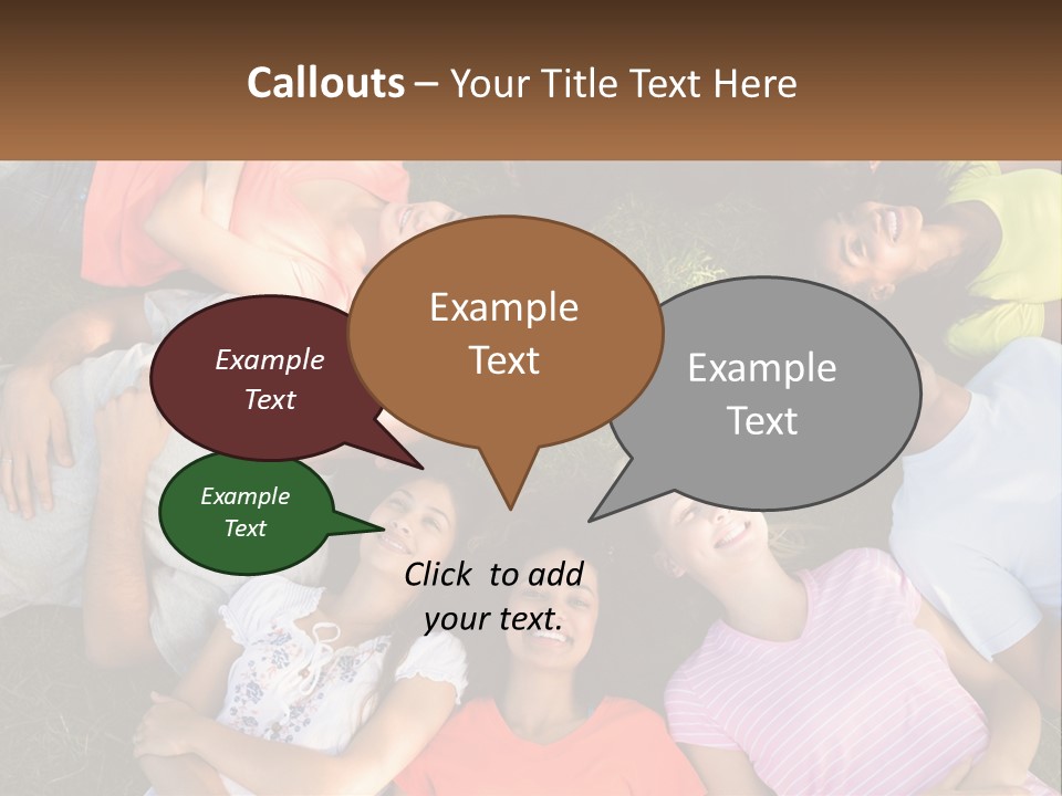 A Group Of People Laying In A Circle On The Grass PowerPoint Template