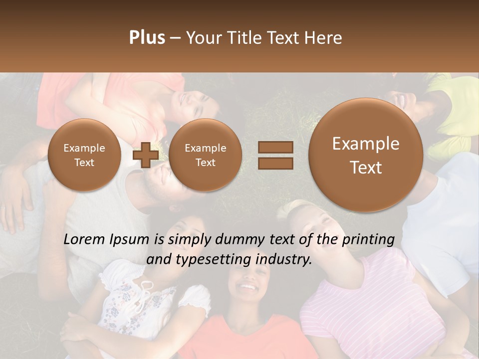 A Group Of People Laying In A Circle On The Grass PowerPoint Template
