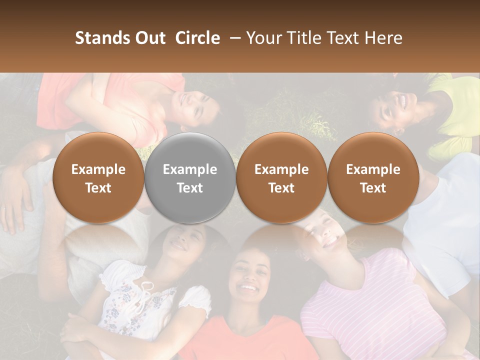 A Group Of People Laying In A Circle On The Grass PowerPoint Template