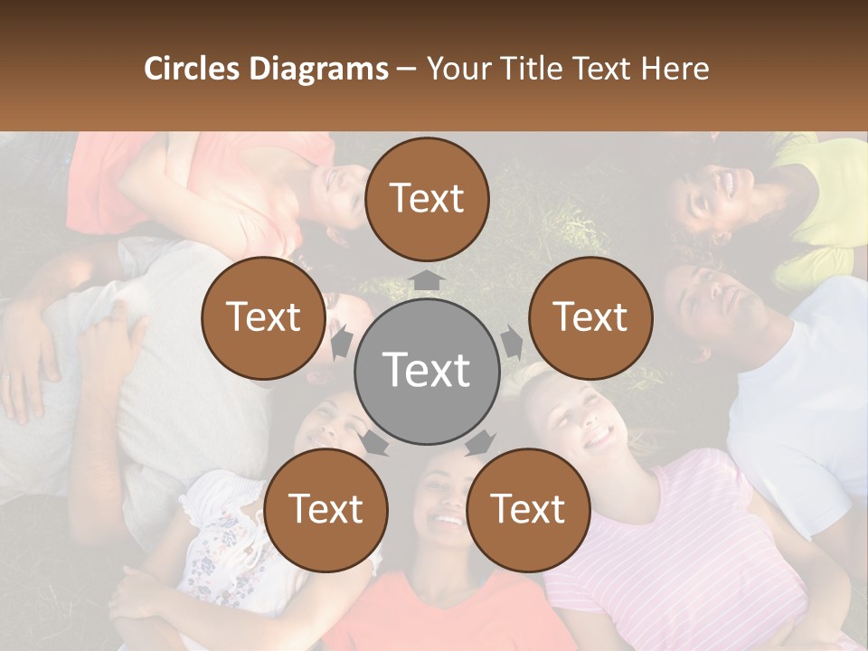 A Group Of People Laying In A Circle On The Grass PowerPoint Template