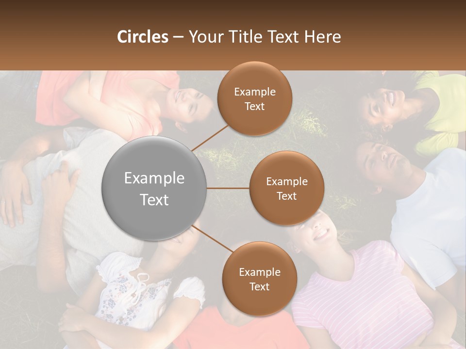 A Group Of People Laying In A Circle On The Grass PowerPoint Template