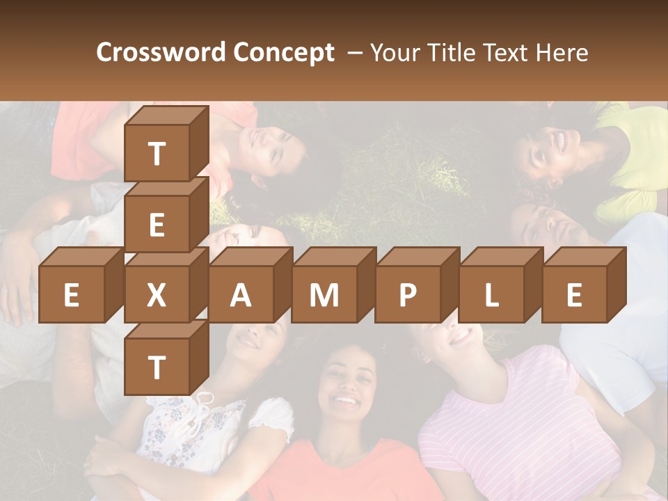 A Group Of People Laying In A Circle On The Grass PowerPoint Template