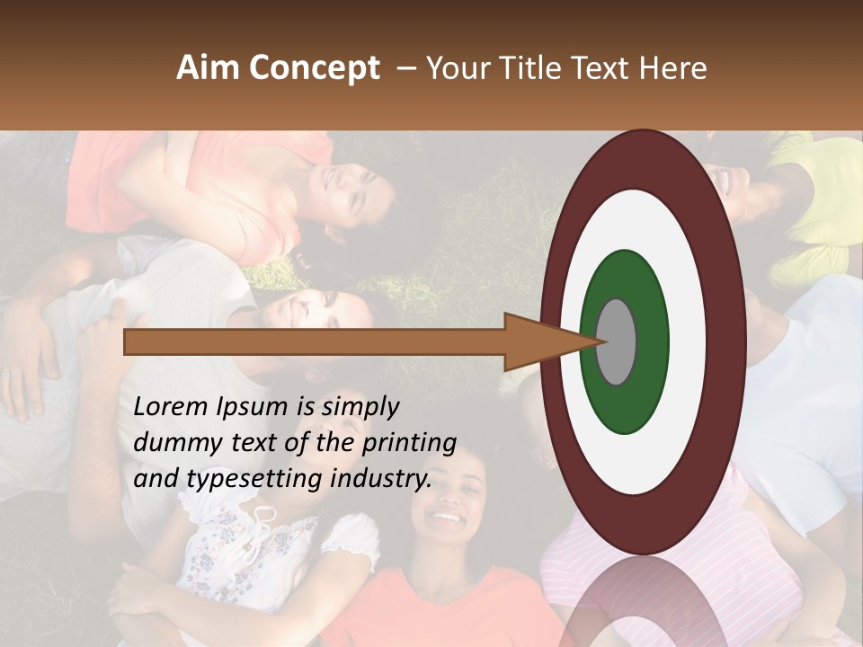 A Group Of People Laying In A Circle On The Grass PowerPoint Template
