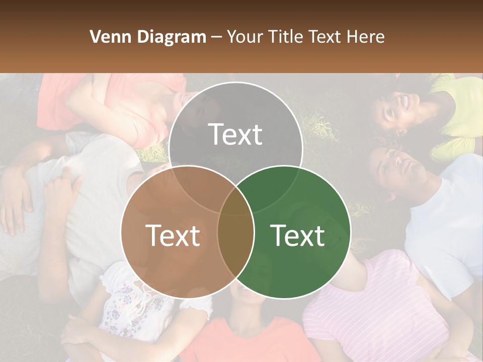 A Group Of People Laying In A Circle On The Grass PowerPoint Template