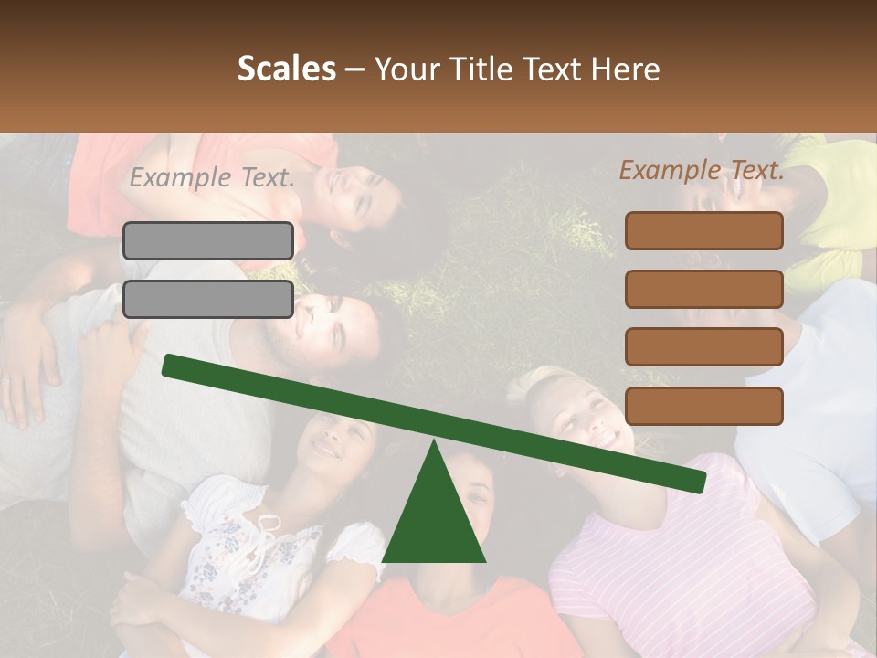 A Group Of People Laying In A Circle On The Grass PowerPoint Template