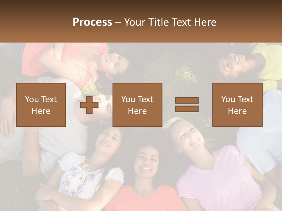 A Group Of People Laying In A Circle On The Grass PowerPoint Template