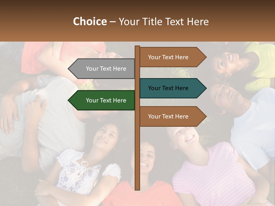 A Group Of People Laying In A Circle On The Grass PowerPoint Template