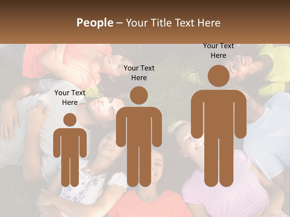 A Group Of People Laying In A Circle On The Grass PowerPoint Template
