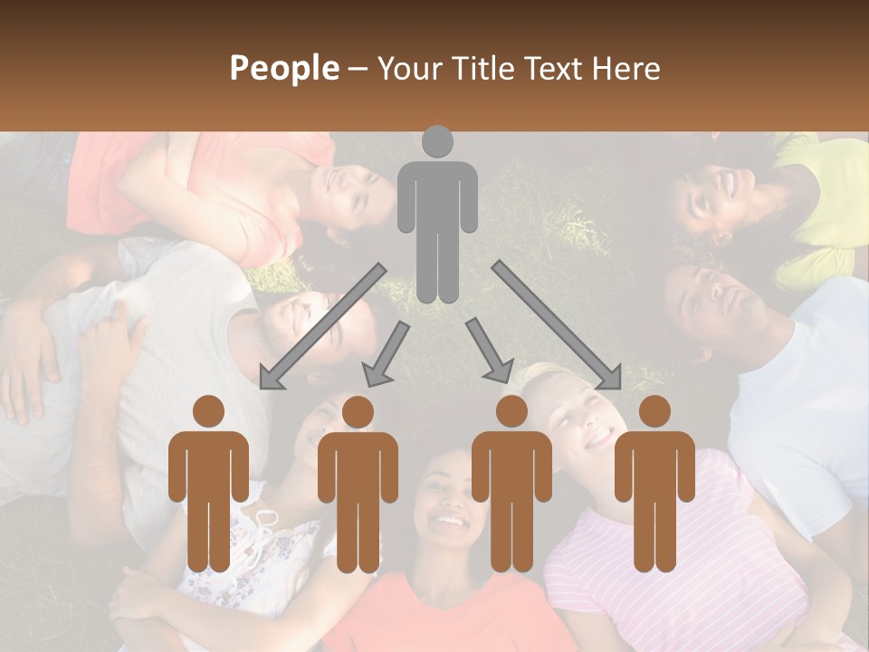 A Group Of People Laying In A Circle On The Grass PowerPoint Template