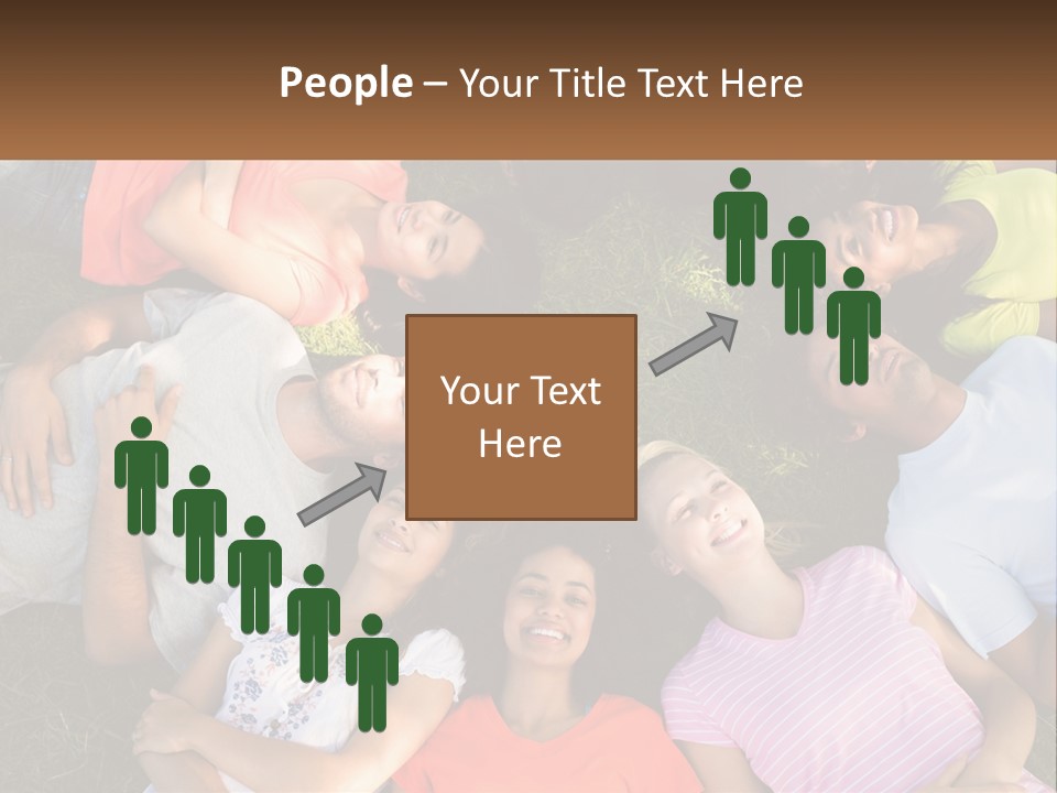 A Group Of People Laying In A Circle On The Grass PowerPoint Template