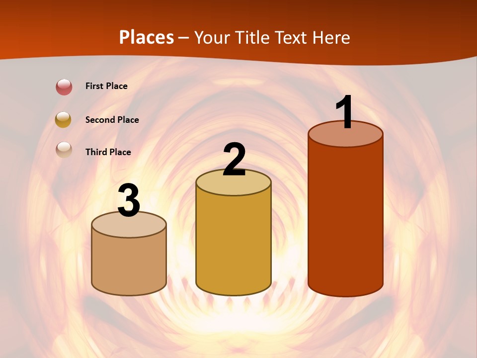 An Abstract Orange Background With A Spiral Design PowerPoint Template