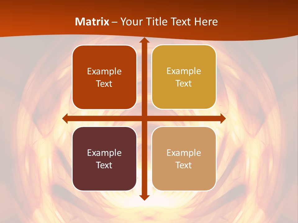 An Abstract Orange Background With A Spiral Design PowerPoint Template