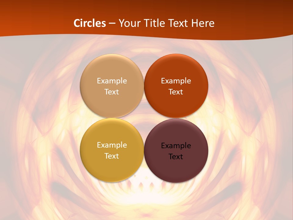 An Abstract Orange Background With A Spiral Design PowerPoint Template