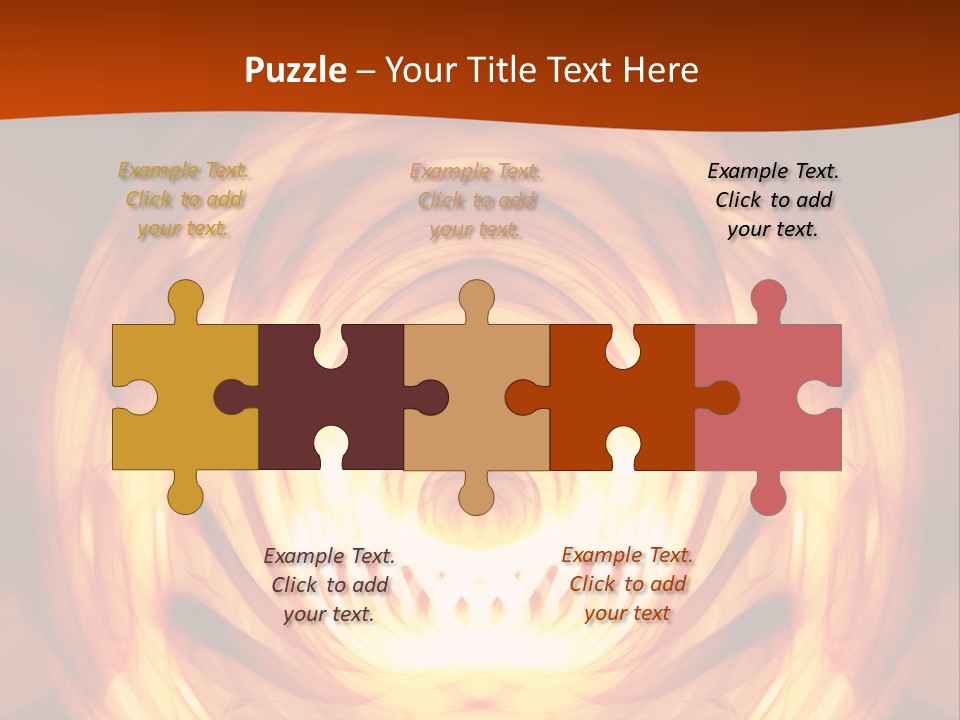 An Abstract Orange Background With A Spiral Design PowerPoint Template