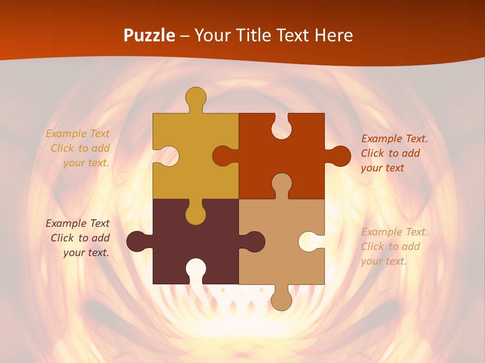 An Abstract Orange Background With A Spiral Design PowerPoint Template