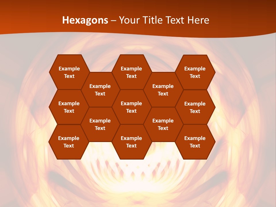 An Abstract Orange Background With A Spiral Design PowerPoint Template