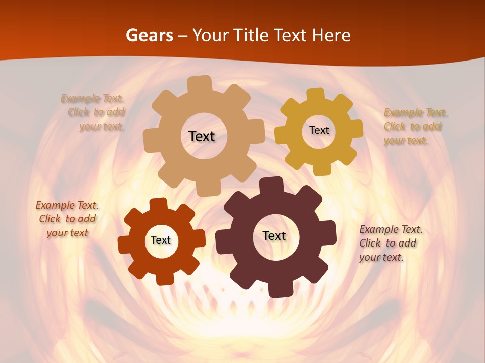 An Abstract Orange Background With A Spiral Design PowerPoint Template