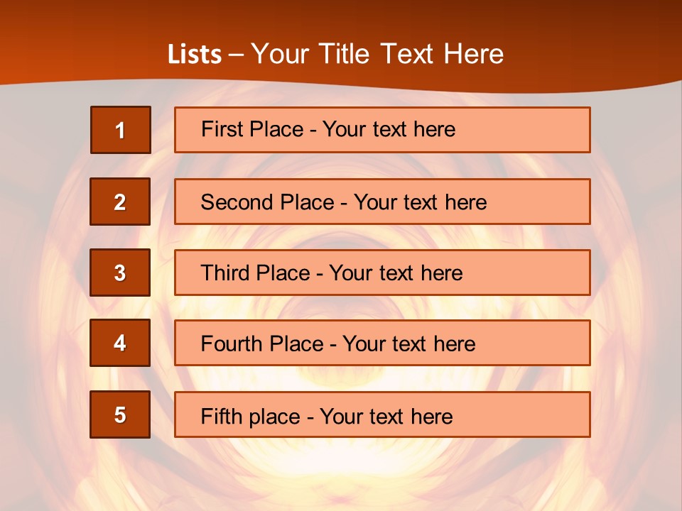 An Abstract Orange Background With A Spiral Design PowerPoint Template