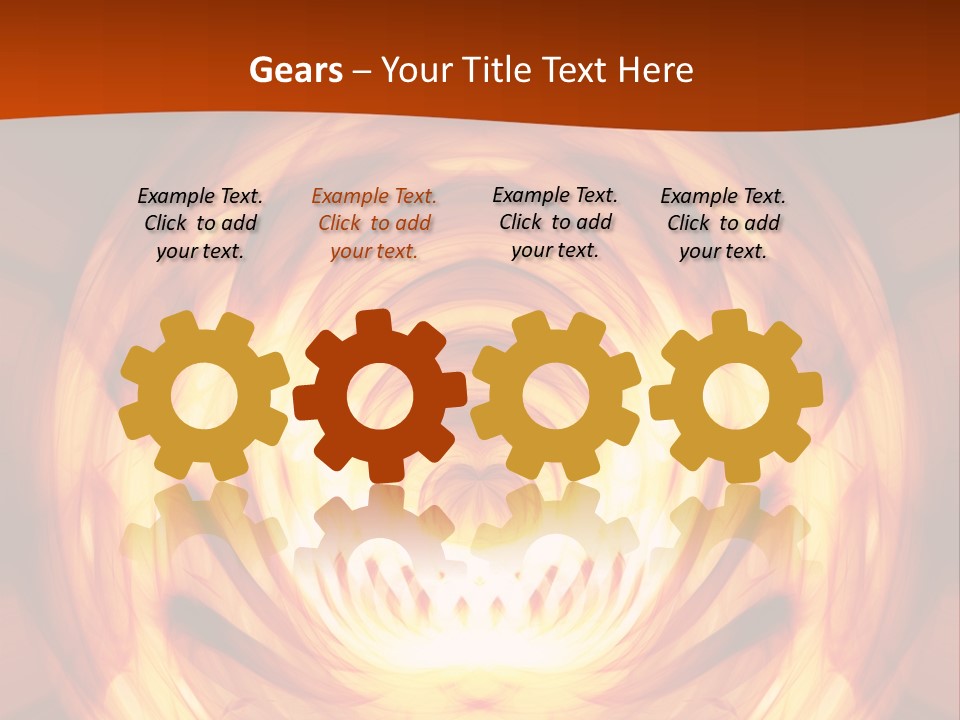 An Abstract Orange Background With A Spiral Design PowerPoint Template