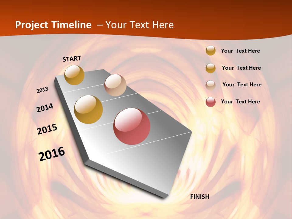 An Abstract Orange Background With A Spiral Design PowerPoint Template
