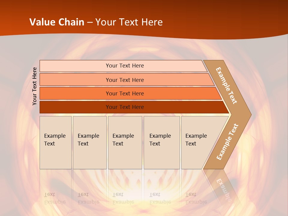 An Abstract Orange Background With A Spiral Design PowerPoint Template