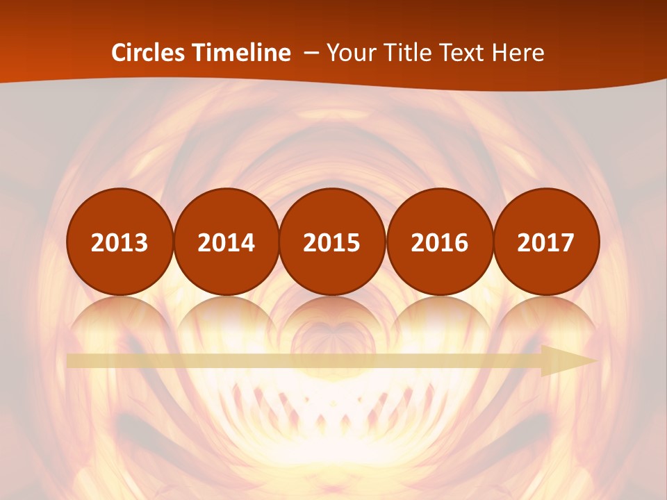 An Abstract Orange Background With A Spiral Design PowerPoint Template