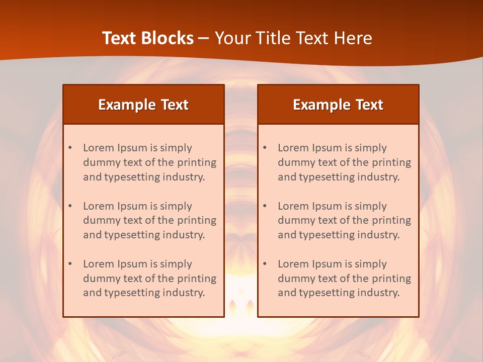An Abstract Orange Background With A Spiral Design PowerPoint Template