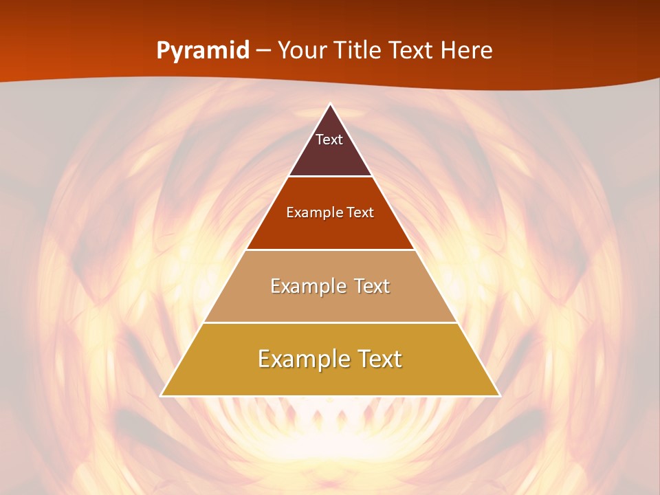 An Abstract Orange Background With A Spiral Design PowerPoint Template
