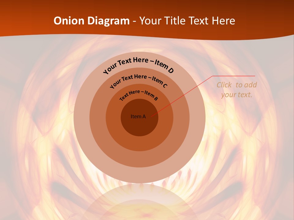 An Abstract Orange Background With A Spiral Design PowerPoint Template