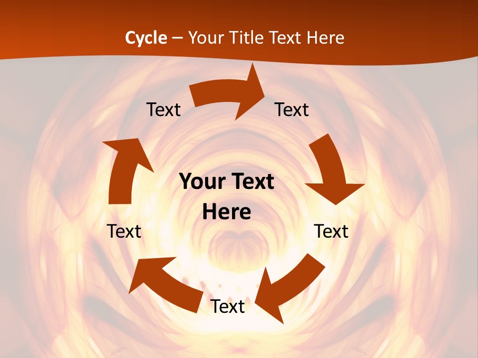 An Abstract Orange Background With A Spiral Design PowerPoint Template